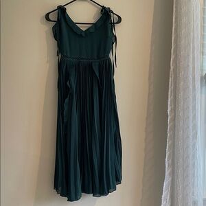 Lulu's Elegant Teal Midi Dress